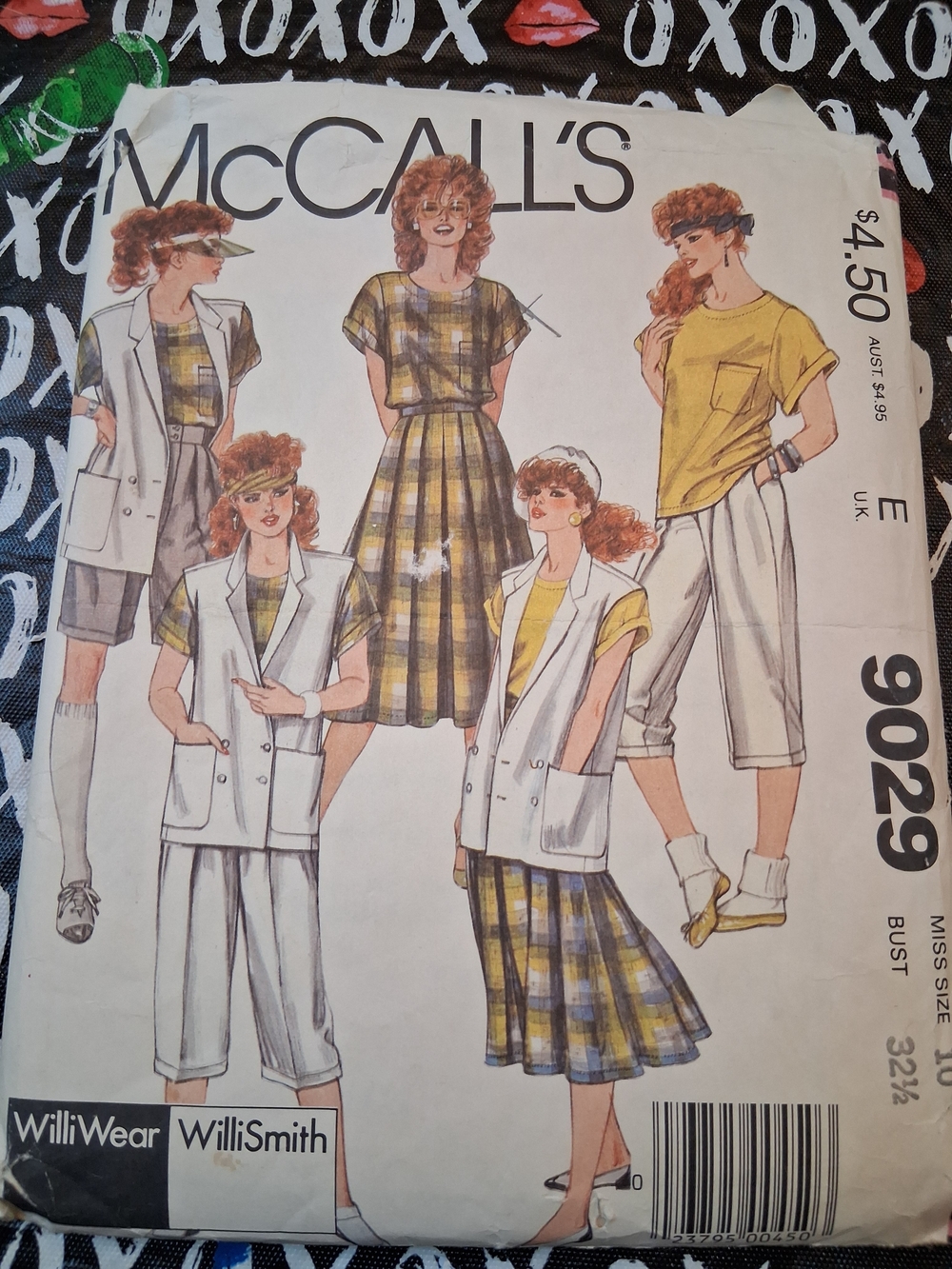 McCALL'S WilliWear/WilliSmith Yellow Plaid Women's Dress & Top Sewing Pattern